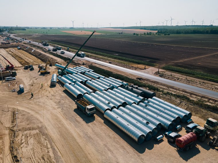 Accumulo e laminazione - immagini di cantiere