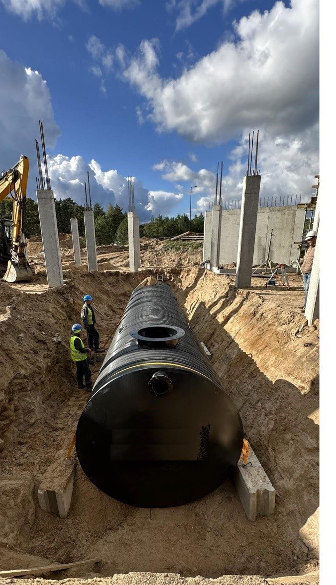 Accumulo e laminazione - serbatoio con rivestimento polimerico w