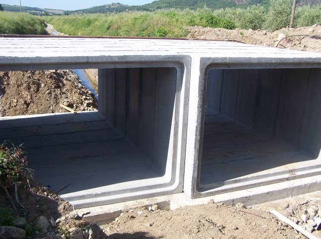Ricostruzione del ponte - manufatti scatolari posati