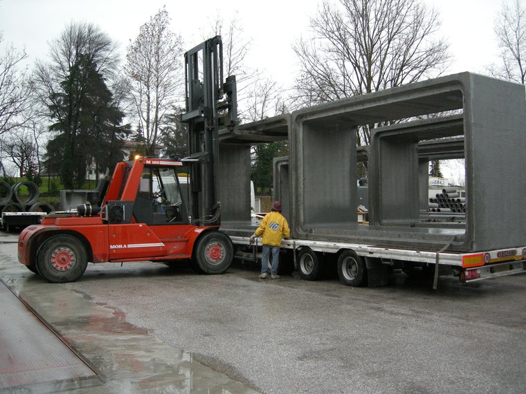 Scatolari prefabbricati - carico scatolare per destinazione cantiere