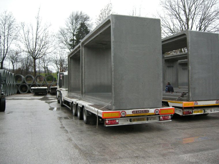 Scatolari prefabbricati - carico scatolare per destinazione cantiere