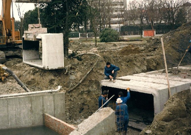 Scatolari prefabbricati - posa scatolari cantiere di Milano