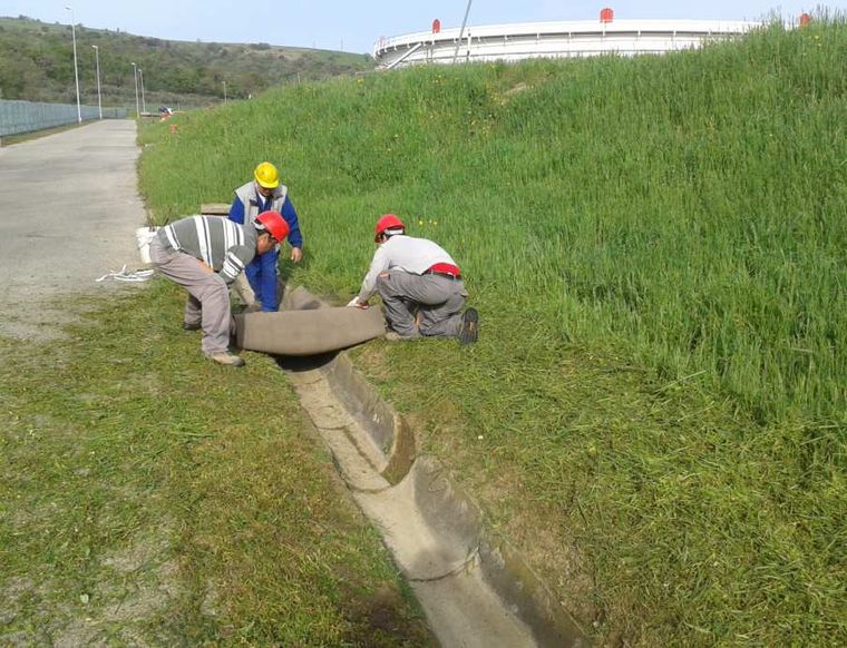 Risanamento di una canaletta industriale con geotessuto CC5