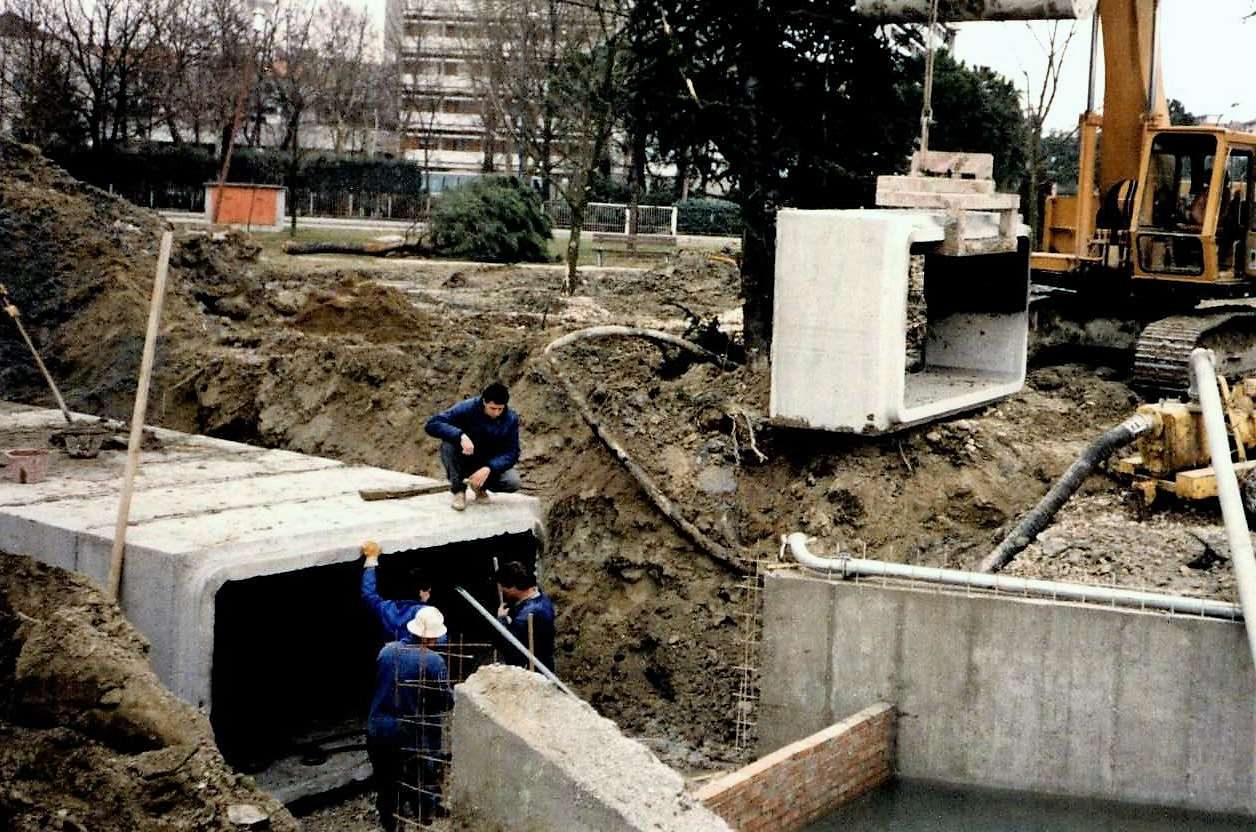 Assemblaggio di uno scatolare di grande sezione